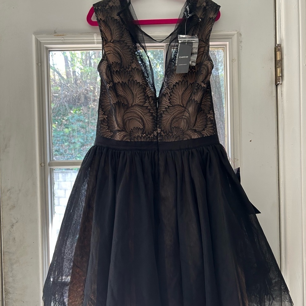 Bebe black tulle ballerina tutu mesh dress